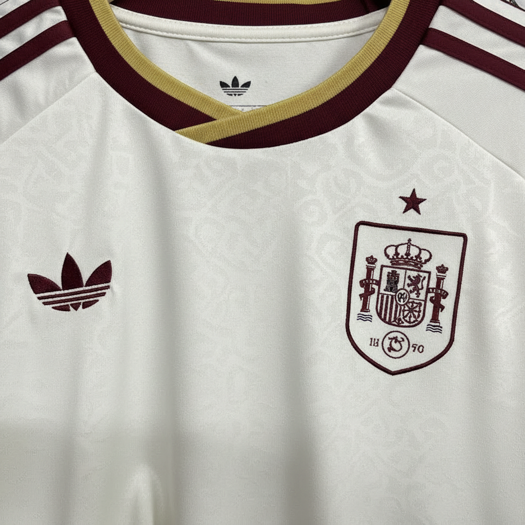 Detalle escudo Camiseta Oficial España Mundial 2026